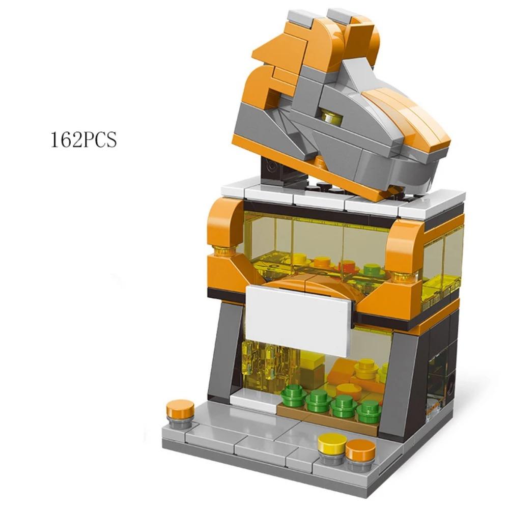 Мини-магазин, наборы для просмотра улиц, модельные строительные блоки, гамбургер, ресторан, розничный магазин, креативная архитектура, друг, город для девочек