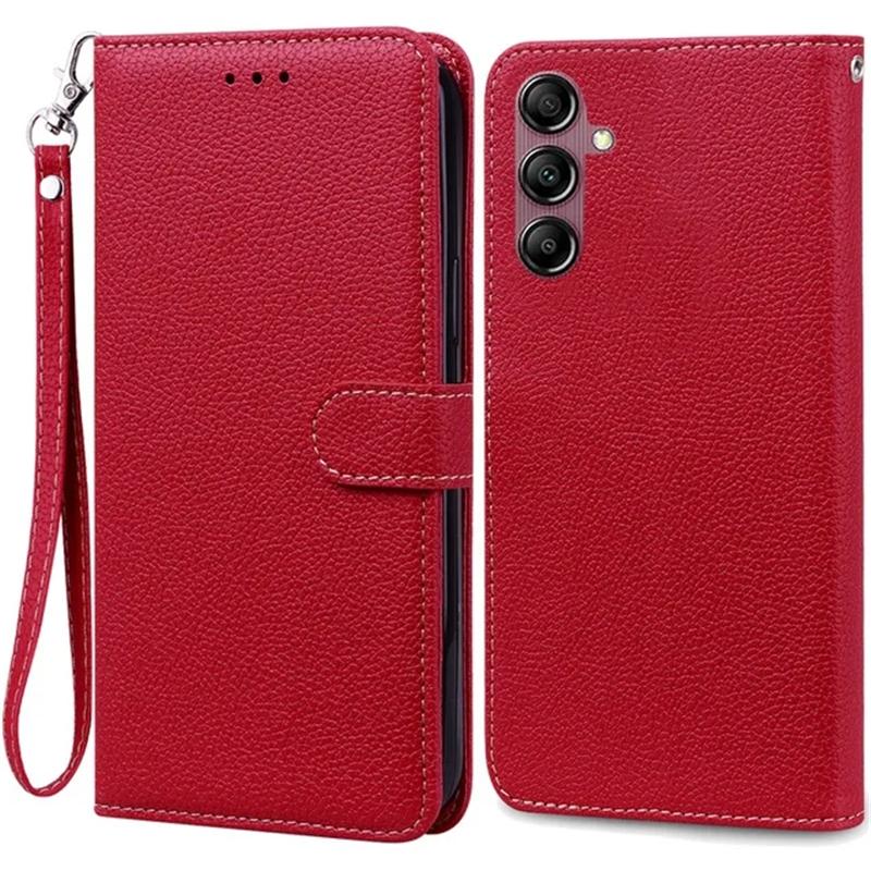 Кожаный флип-бумажник с текстурой книги для Samsung Galaxy S23 FE Ultra Plus A05 A05S A15 A04S A04E A14 A24 A34 A54 M54 A23 A33 A53 A73 5G 4G