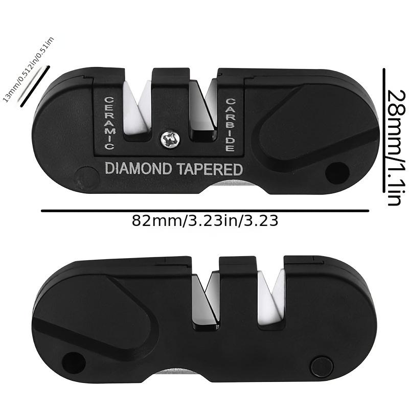 1 шт. Многофункциональная карманная точилка для ножей 4 в 1 Складной точильный камень с 3 этапами Керамический и Карбидный и Алмазный конический