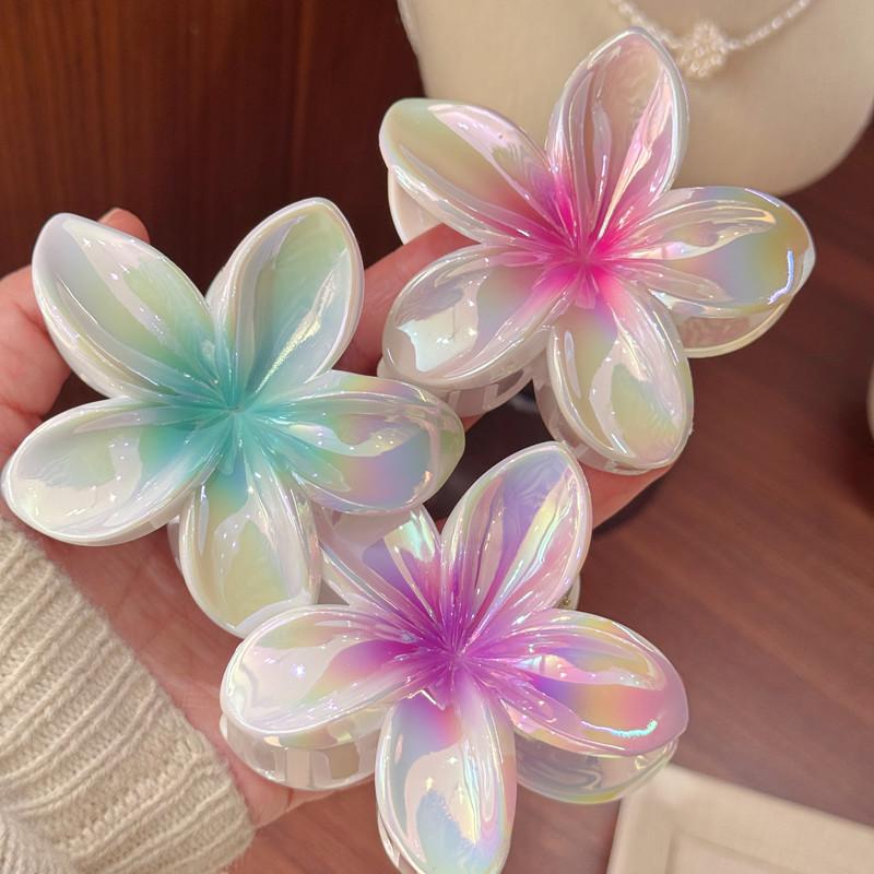 Hawaiian Flower Hair Claw Clips Large Claw For Thick/Thin Hairpins For Women Girls Barrettes Beach Summer Hair Accessories Gifts