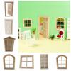 Frame DIY Accessories Doll House Supplies Unpainted Furniture Miniature Gate Dollhouse Door Window