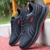 Весенне-летняя нескользящая маслостойкая мужская кожаная верхняя обувь, черные водонепроницаемые кроссовки, повседневная обувь на мягкой подошве