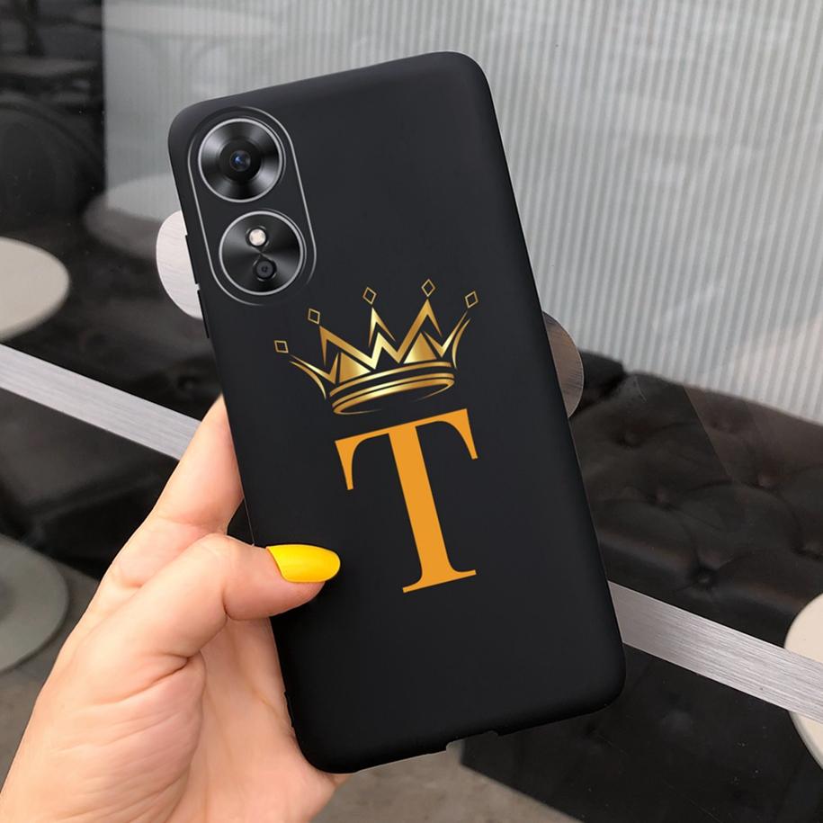 Чехол для Oppo A17 CPH2477 Роскошный чехол с буквами Мягкий силиконовый чехол для телефона для Oppo A17K A 17 OppoA17 Задняя крышка 6,56'' Fundas Capa
