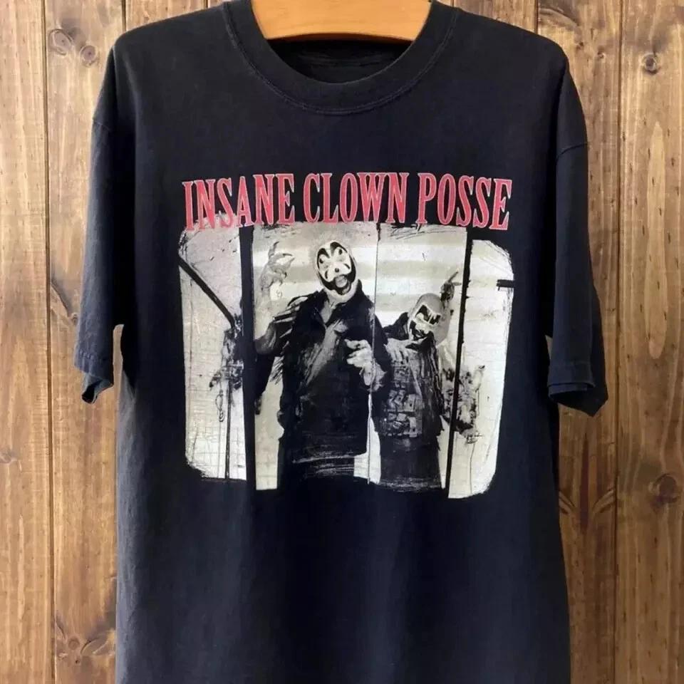 Insane Clown Posse Тур 1999 Унисекс Черная Футболка Полный Размер S-5XL