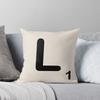 Scrabble Tile L Throw Cushions & Pillows Without Core