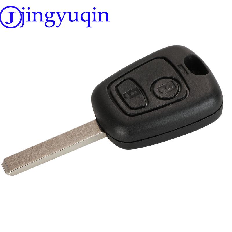 Jingyuqin 2 Buttons 433MHZ With PCF7961 Chip Remote Car Key Control Keyless For Peugeot 307 Citroen C1 C3 VA2 Blade