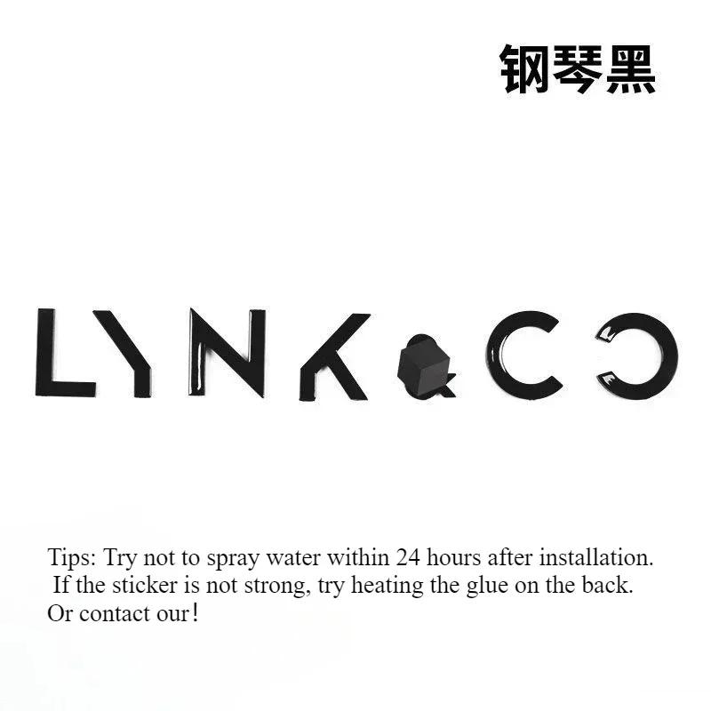 cxjva7 For Lynk&Co 01 02 03 05 Rear Logo carEnglishModification Black Warrior  Accessories  Black Letter Logo Car Logo Decoration