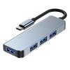 Type C To USB Hub 4 Ports Multiple Protection Plug and Play USB Splitter with Aluminum Alloy