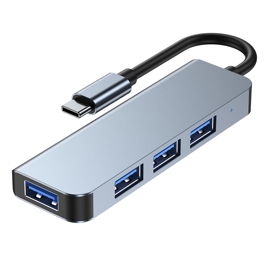 Концентратор USB Type-C на 4 порта, множественная защита, Plug and Play, USB-разветвитель с алюминиевым сплавом