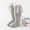 Весенне-осенние детские носки для малышей 0-5 лет, детские носки до колена с большим бантом и свободным верхом, носки принцессы