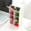 Colored Creative Multifunctional 4 Grid Desktop Organizer Pen Holder Makeup Storage Box School Office Accessories Stationery