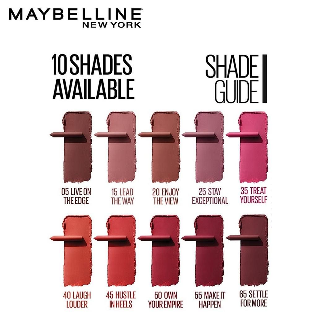Maybelline Губная помада-карандаш New York SuperStay Матовый финиш Стойкая Насыщенный цвет 1,2 г 1 шт. 25 Stay Exceptional