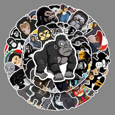 50 картинок Горилла Дудл Личность Мультяшное Животное Детская Горловина Карта DIY Чехол для Мобильного Телефона Наклейки на Чемодан Водонепроницаемые