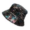 Женская шляпа-ведро Рыбалка Кепка с блестками Хип-хоп Фестиваль Блеск с широкими полями