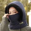 Зимняя теплая женская мужская шапка с наушниками и бархатной утолщенной защитой от холода, маска для шеи, интегрированная велоспорт, ветрозащитная велосипедная шапка, лыжная шапка