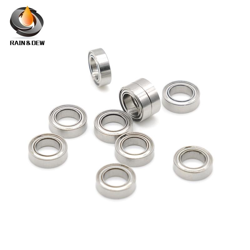 10Pcs 4X7X2 mm Bearing SMR74ZZW2 ABEC-7 Stainless Steel Ball Bearing Miniature MR74ZZ