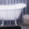 Semi-Transparent Bathroom Curtain Water Cube Pattern Waterproof Shower Curtain  Toilet