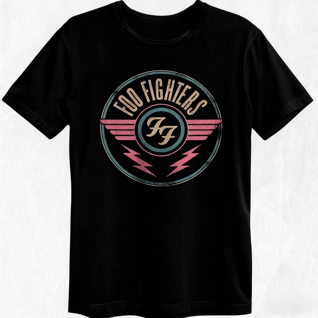 Хлопковая футболка с коротким рукавом Foo Fighters, круглый вырез, дышащая, уличный тренд, стиль Y2k, Харадзюку, большие размеры, повседневные модные топы