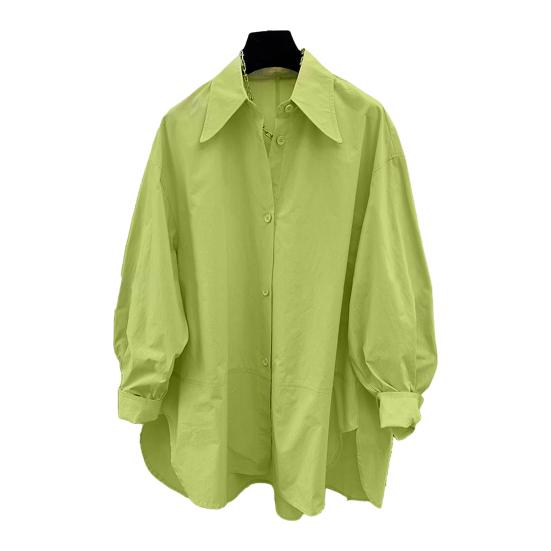 Женская рубашка из хлопка с длинным рукавом, свободная блузка, однотонная, с заостренным воротником, рубашка на весну и осень для вечеринок, путешествий, работы