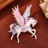 Chinese Style Zodiac Horse Badge Pin Zinc Zinc Alloy Vintage Horse Brooch  Year of The Horse