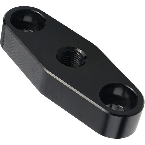 Bevinsee Turbo Oil Supply Feed Inlet Flange Adapter Compatible with GT42 GT47 GT40 1/8"npt Oil Feed Inlet Flange GT series Turbochargers, 6061