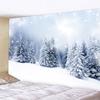 Лес Рождественская елка Снежная сцена Домашний декор Художественный гобелен Богемная психоделическая сцена Настенная подвеска на стену спальни