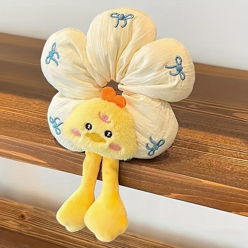 1pc Children Fun 3d Doll Hair Circle Duckling Cat Shaped Large Intestine Circle Girl's Heart Full Hair Tie Headrope Accessories