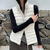 Down vest women's short autumn and winter new stand-up collar sleeveless vest white duck down vest jacket