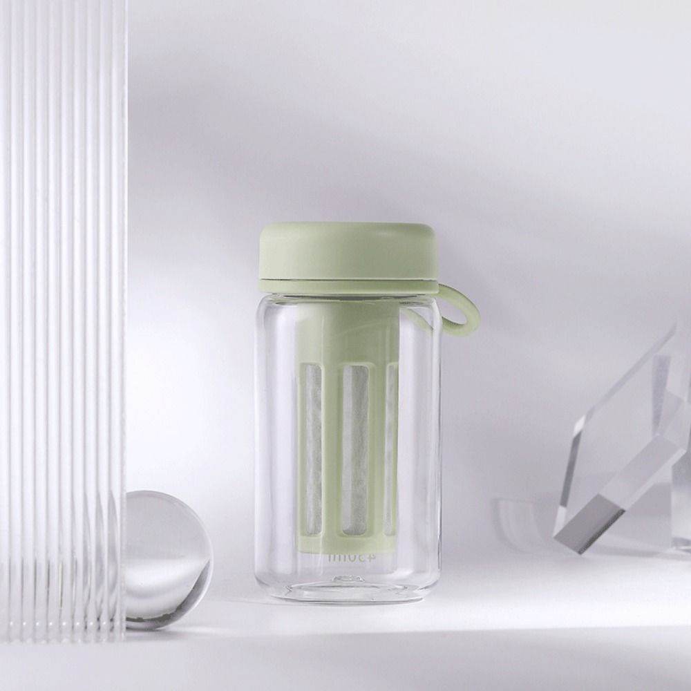 Soft Silicone Handle Cold Brew Coffee Maker Airtight Lid Portable Water Bottle  Sports Activities