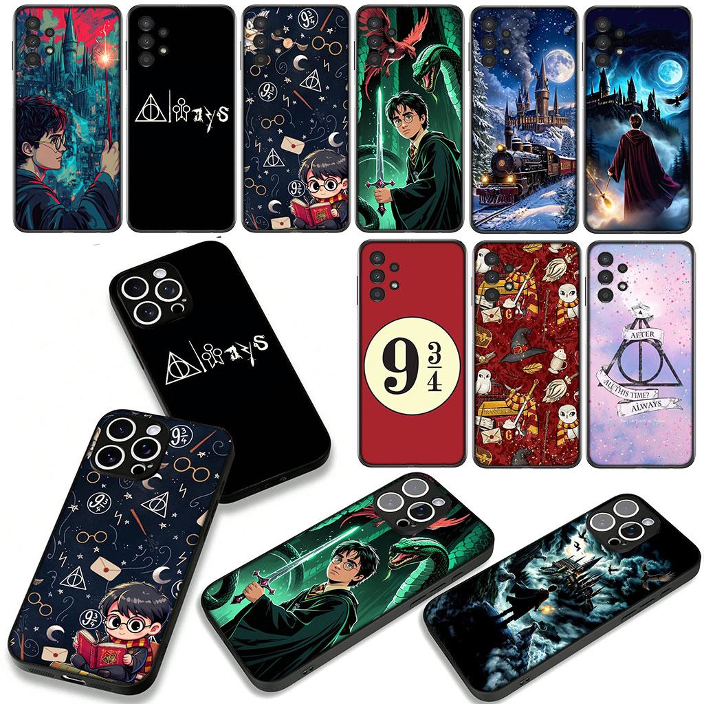 for Samsung Galaxy A25 A37 A57 A12 A14 A31 A41 A50 A51 A70 A71 A72 A21S A04 M15 Note 20 9 8 10 Case Art Owl Harries Wand Potters