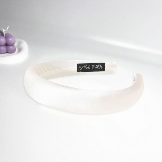 Усиленный дизайн обруча для волос, сплошной цвет, широкая повязка на голову, мягкая на ощупь губка, повязка для волос, универсальные аксессуары для волос