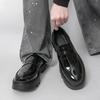 Мужские лоферы из ПУ на толстой подошве, с резьбой, удобные, классические, для делового повседневного стиля, мужская обувь, размеры 38-46