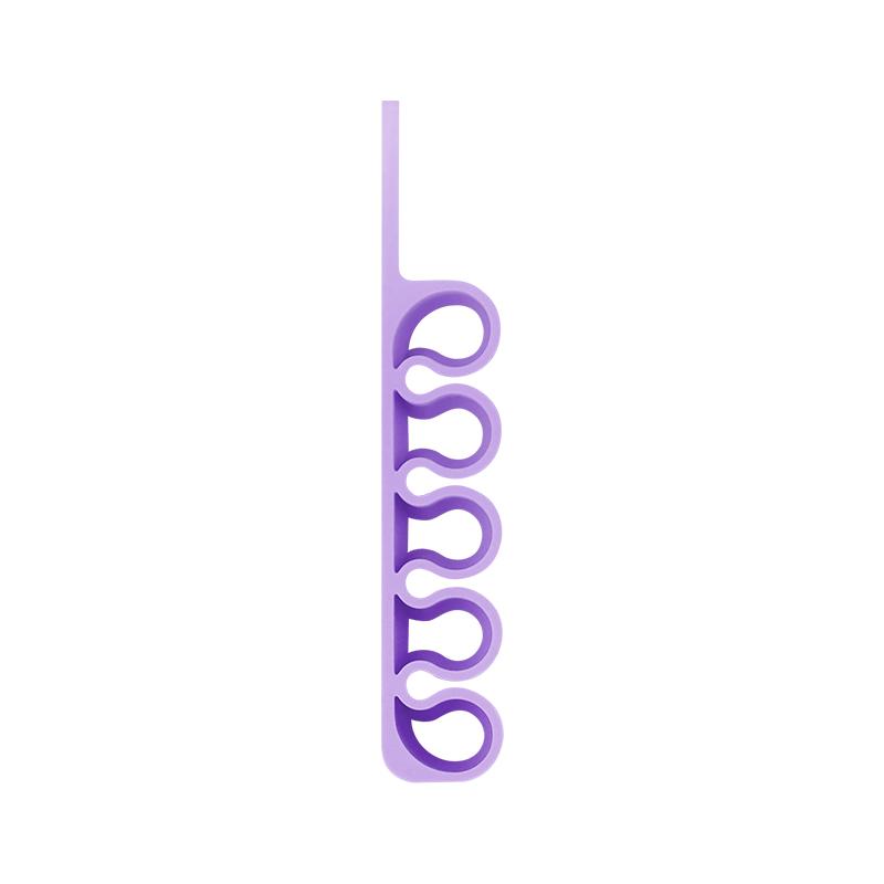 Silicone office organizer for cables and pens, purple