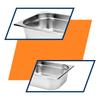 Pojemnik gastronomiczny 7L - GN1/2, H100MM -  stal nierdzewna - YG-00263