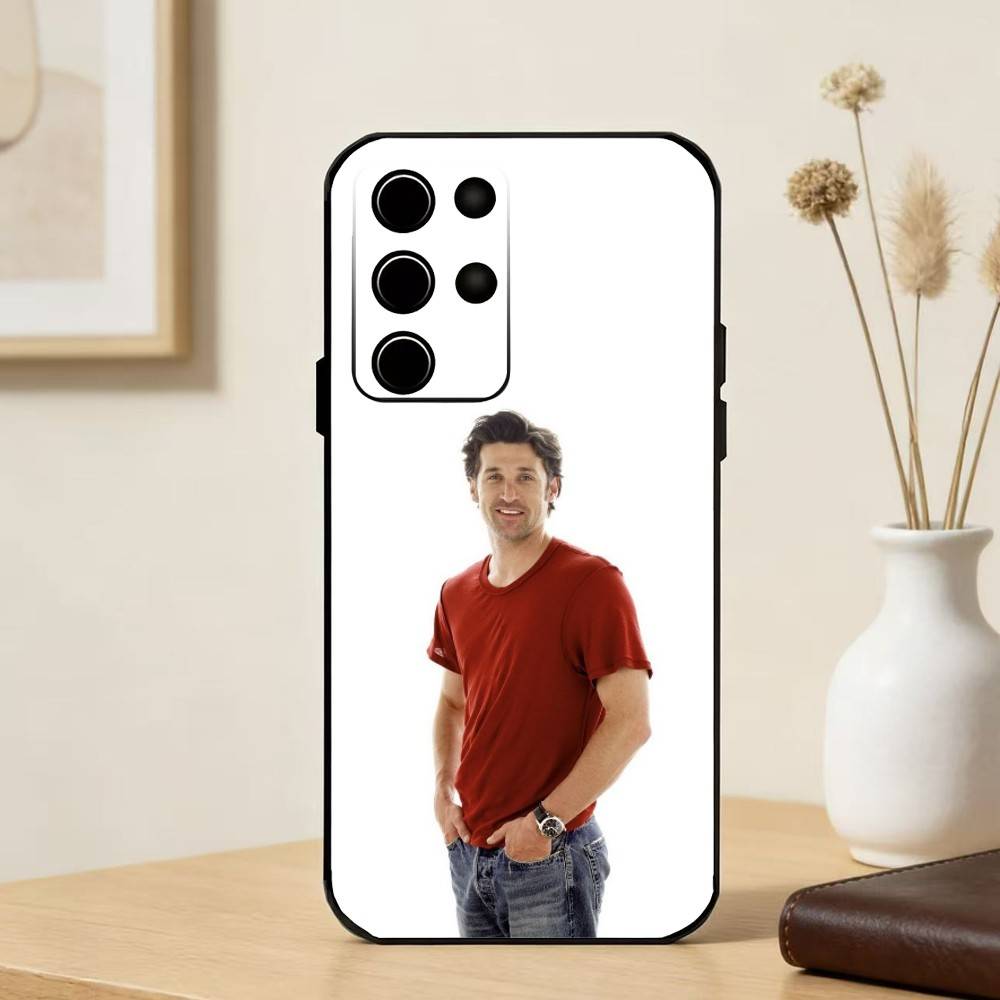 Чехол для телефона PatrickS G-Galen D-Dempsey Для Samsung S25,24,23,22,30,21,10,9,Ultra,Plus,FE 5G Черный Мягкий чехол