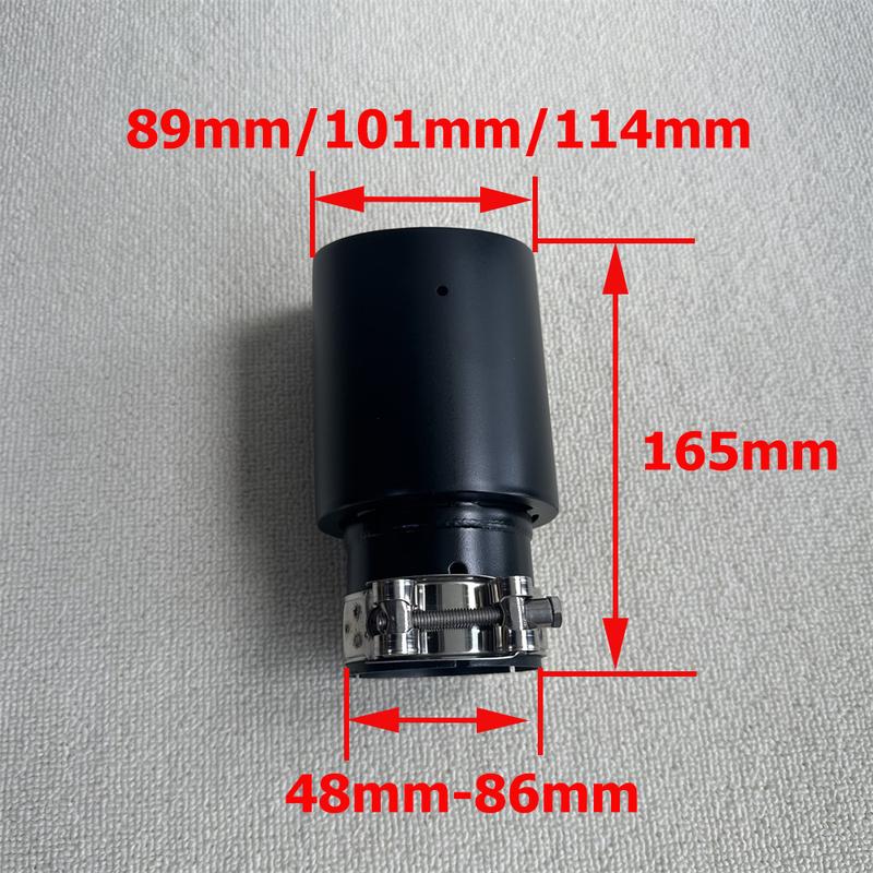 1Piece Matte Black Stainless Steel Car Muffler Tip System Pipe Universal Exhaust Tip For VW GTI MK7 Golf 7 Exhaust Nozzle