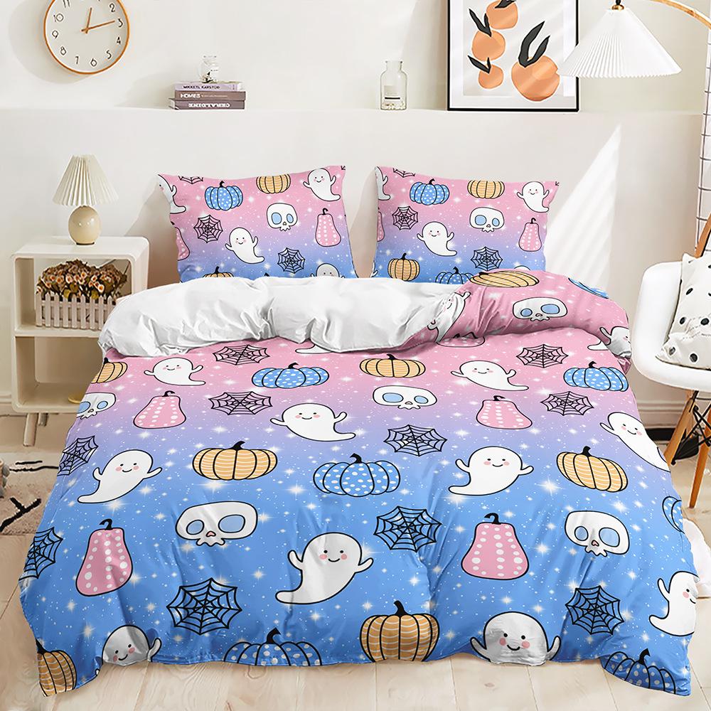 3D комплект постельного белья на Хэллоуин, пододеяльник с призраком террориста, наволочка 2/3, детская комната, домашний текстиль, праздничный подарок