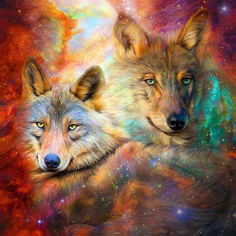 Новый 5D DIY алмазная живопись волк Алмазная вышивка животные пейзажи вышивка крестиком полная круглая дрель домашний декор ручной подарок
