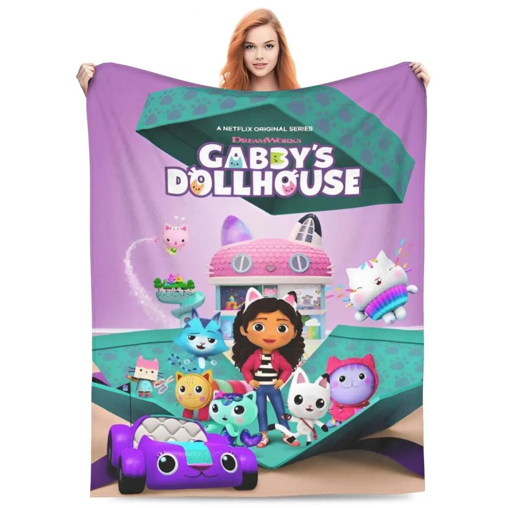 Милые одеяла для кукольного домика G-Gabbys Girl из флиса Весенне-осеннее Волшебный дом Дышащее Мягкое Одеяло-плед для Кровати Дивана Коврик Кусок
