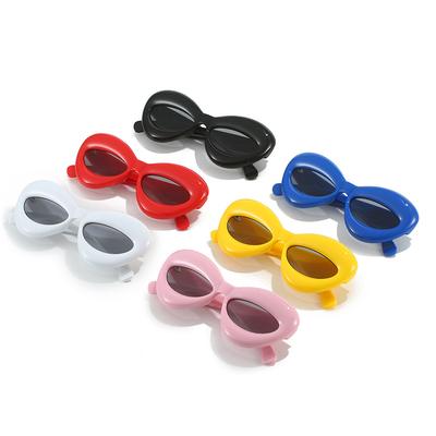 YOUNGLE Glasses Ins Hot Sale Thick One Piece Lip Y2K Sunglasses 2023 Women Candy Hip Hop Inflatable Sun Glasses Lentes