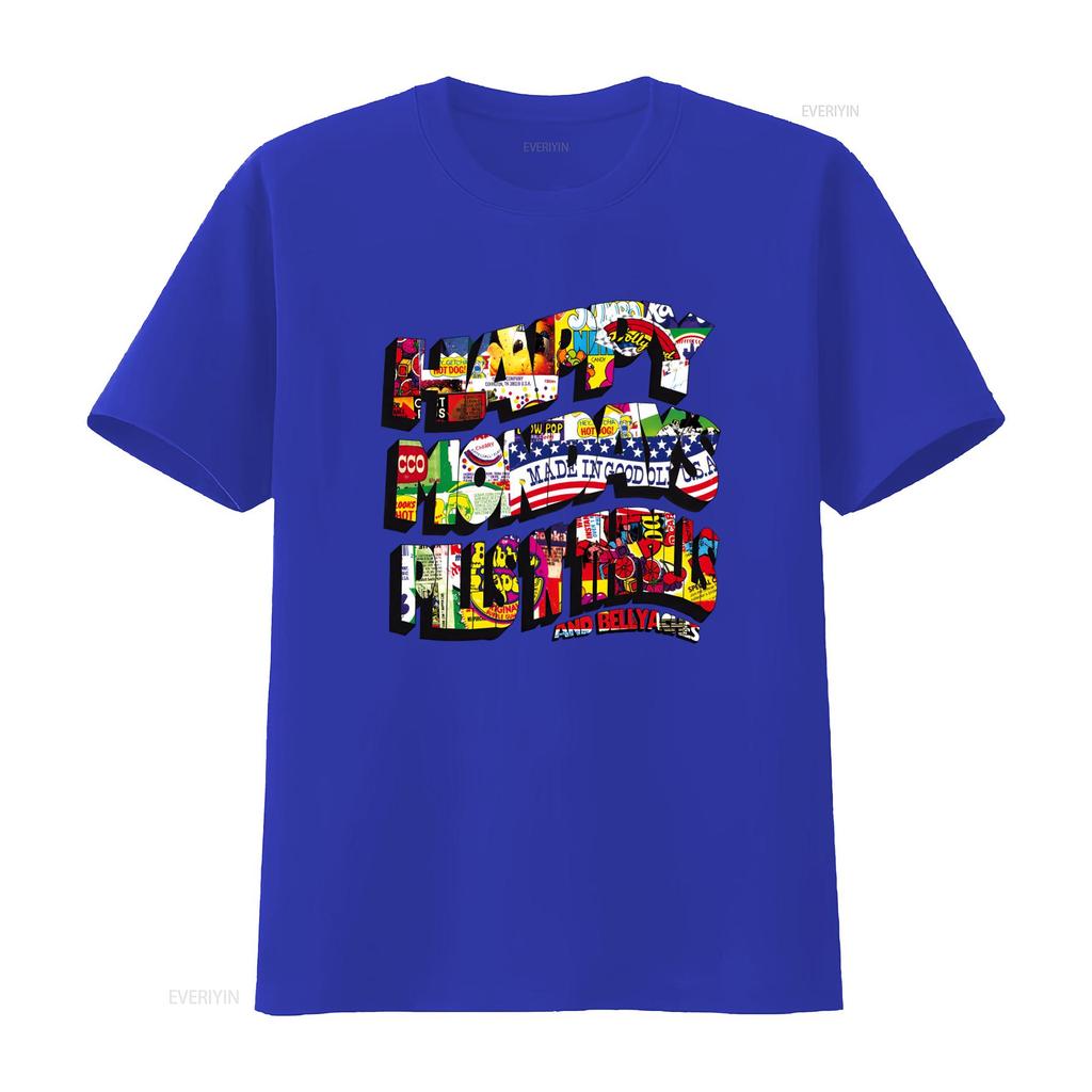 Happy Mondays PILLS N THRILLS Bellyaches Kinky Afro Loose Fit Step On Print T Shirt for USA Market vintage Washed