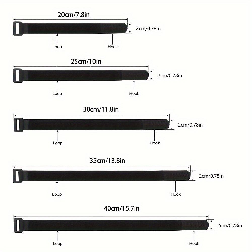 Buckle Hook & Loop Straps: Non-Elastic Multi-Functional Ties for Bicycle, Data Cable, and Storage Solutions