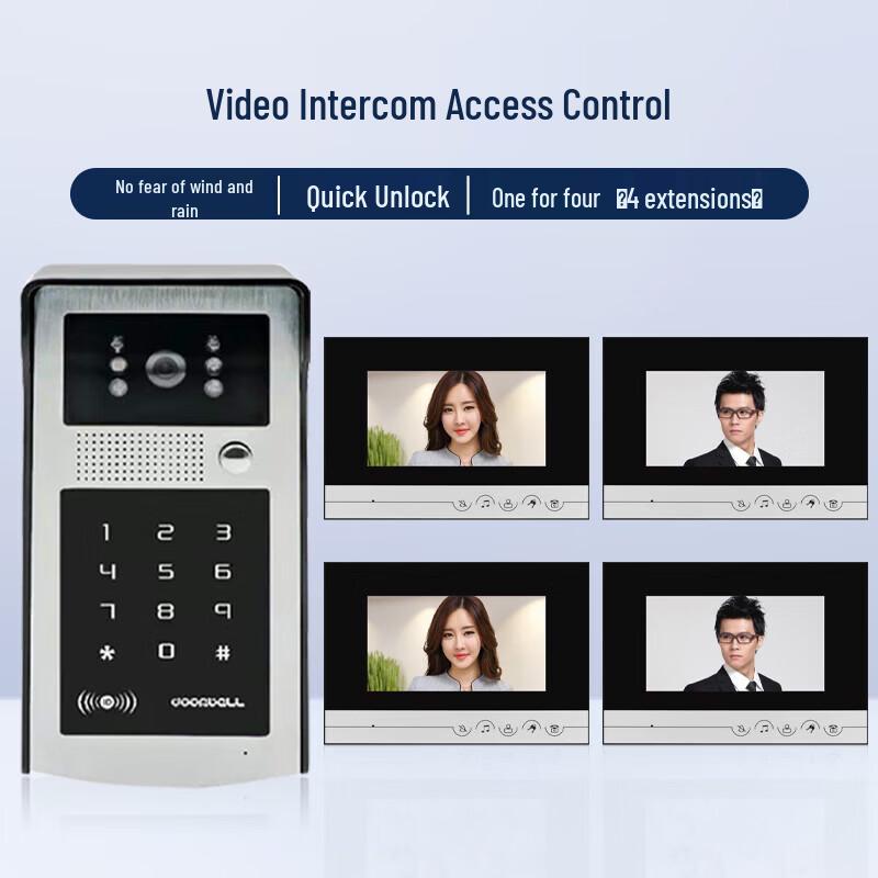 Realand Visual Intercom System with Password Access Control CN plug (adapter included)
