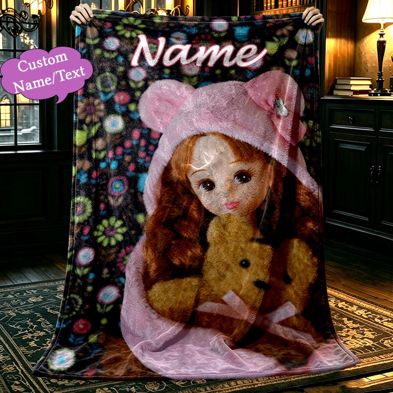 Super Doll Licca-chan (6) Blanket Lightweight Print Throw Blanket For Couch, Bed, Car, A Heartfelt Gift for Your Family and Friends