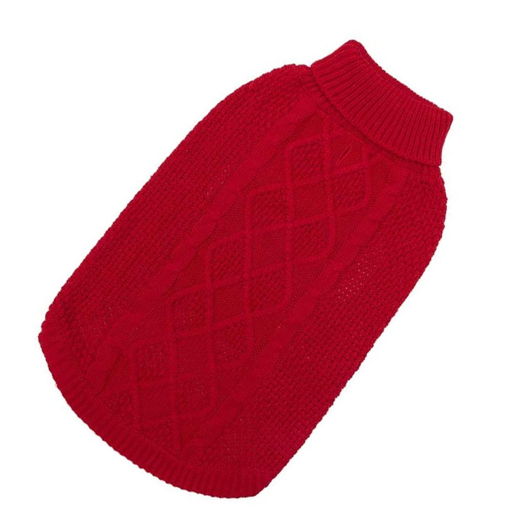 Вязаная одежда для собак Теплый свитер с высоким воротом для собак от маленьких до крупных размеров Пуловер для питомца для зимнего тепла Дизайн на 2 лапы