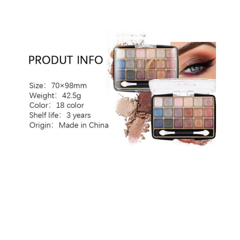 18 цветов лоток для теней для век с высоким жемчугом матовый цвет лоток для теней для век макияж глаз палитра теней для век