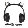 Glowing Cat Ears Bluetooth Headphone Bass Foldable Wireless Headwear Breathing Lamp Headset
