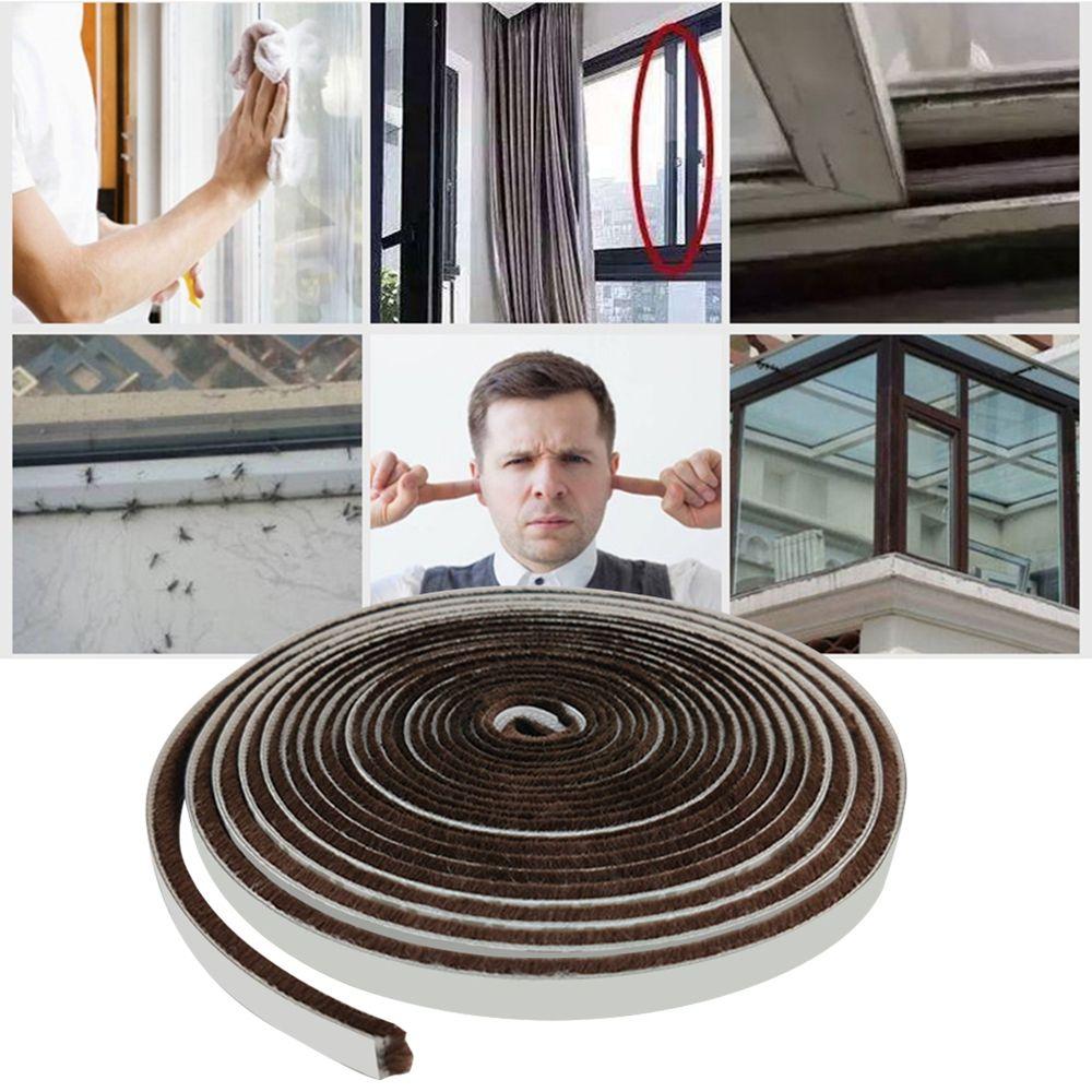 5 метров пылезащитная самоклеящаяся уплотнительная лента щеточная полоса аксессуары для дверей и окон погодозащитная лента