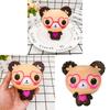 Squishy Bear Glasses Plush Toy With Slow Rebound Pu Material For Gift And Decoration