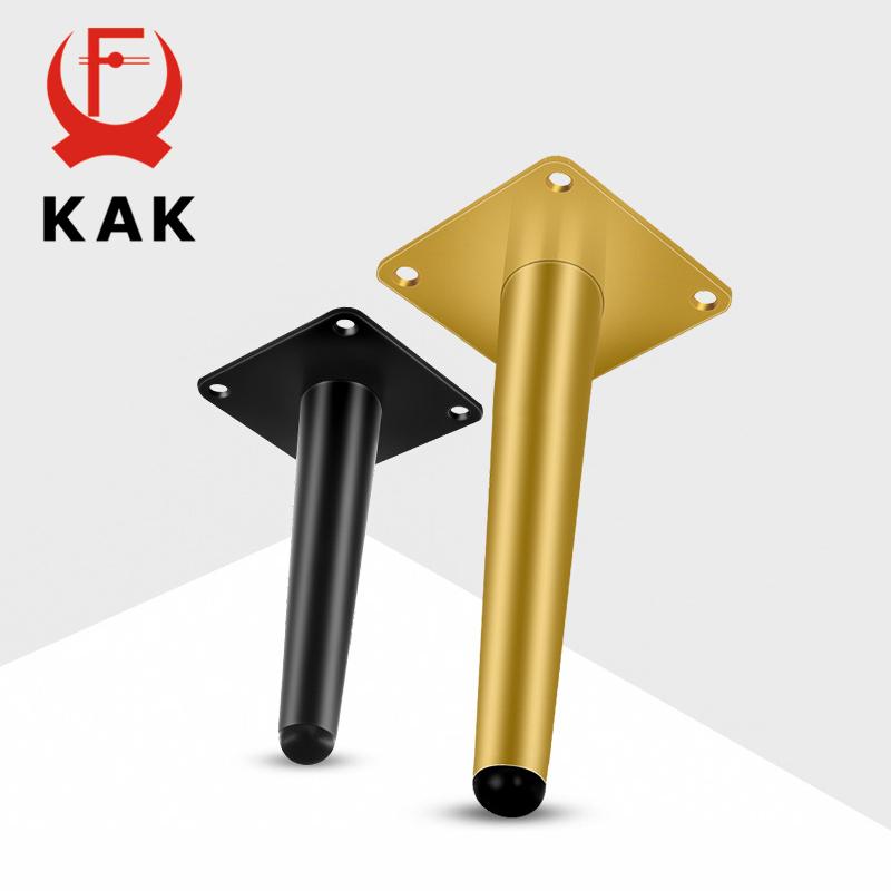 KAK 4 шт. Золотые ножки для мебели Черные ножки для стола из холоднокатаной стали Замена ножек для дивана и кровати 800 кг Прочная мебельная фурнитура